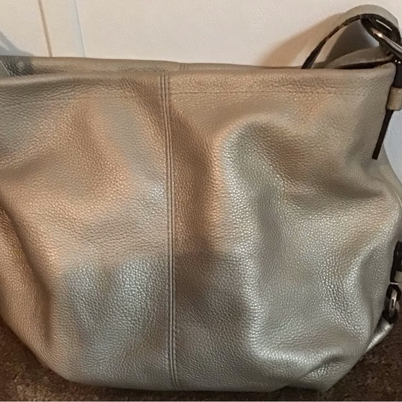 Women’s Silver Leather Coach Purse - Picture 3 of 5